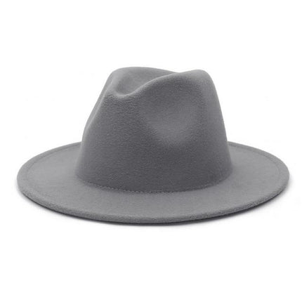 Chapeau Fedora à bord plat - Gris - M (56 - 58cm) | La boutique du chapeau