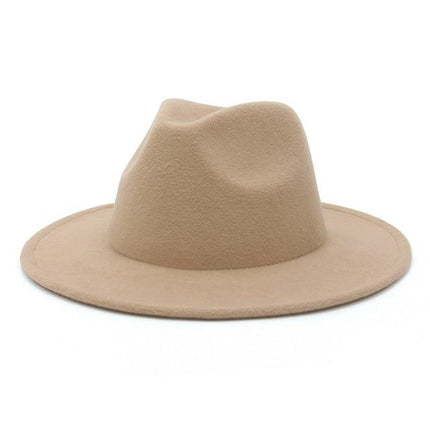 Chapeau Fedora à bord plat - Beige - M (56 - 58cm) | La boutique du chapeau