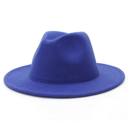 Chapeau Fedora à bord plat - Royal Bleu - M (56 - 58cm) | La boutique du chapeau