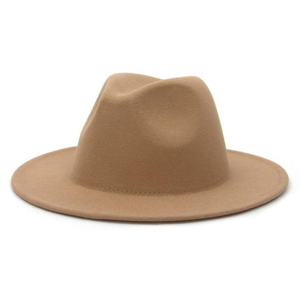Chapeau Fedora à bord plat - Camel - M (56 - 58cm) | La boutique du chapeau