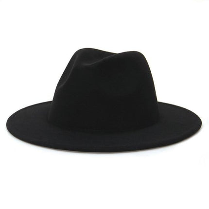 Chapeau Fedora à bord plat - Noir - M (56 - 58cm) | La boutique du chapeau