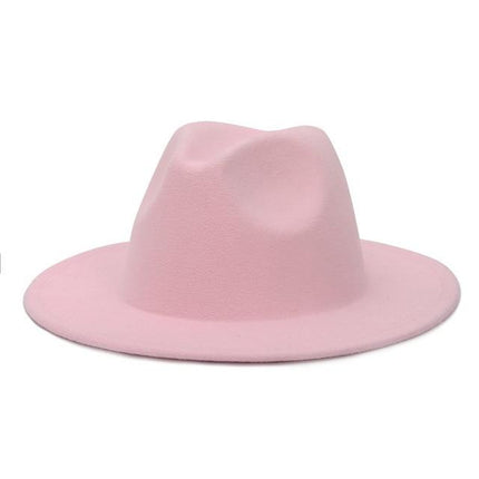 Chapeau Fedora à bord plat - Rose Clair - M (56 - 58cm) | La boutique du chapeau