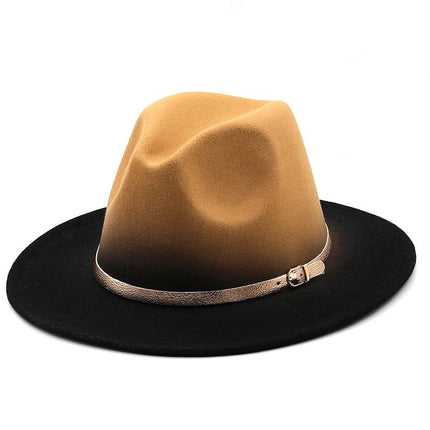 Chapeau Fedora Artistique pour Femme - Noir/kaki - M (56 - 58cm) | La boutique du chapeau