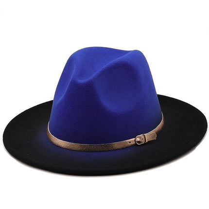 Chapeau Fedora Artistique pour Femme - Noir/bleu - M (56 - 58cm) | La boutique du chapeau