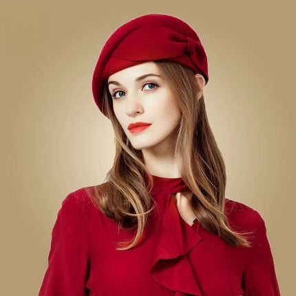 Chapeau Fedora Automne pour Femme - Rouge - | La boutique du chapeau