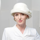 Chapeau Fedora Distingué pour Femme - Blanc - M (56 - 58cm) | La boutique du chapeau