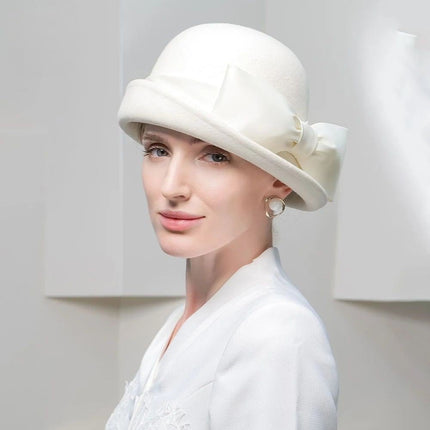 Chapeau Fedora Distingué pour Femme - Blanc - M (56 - 58cm) | La boutique du chapeau