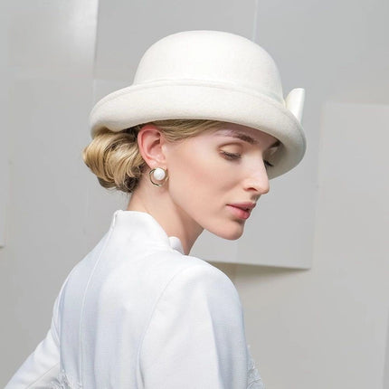 Chapeau Fedora Distingué pour Femme - Blanc - M (56 - 58cm) | La boutique du chapeau
