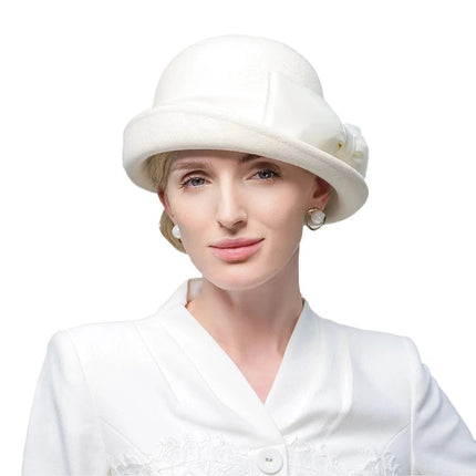 Chapeau Fedora Distingué pour Femme - Blanc - M (56 - 58cm) | La boutique du chapeau