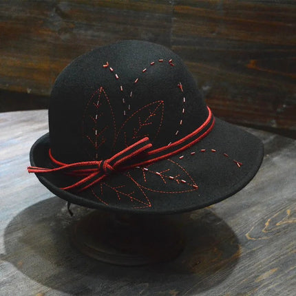 Chapeau Fedora Élaboré pour Femme - Noir - M (56 - 58cm) | La boutique du chapeau