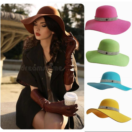 Chapeau Fedora Élégant en Feutre - 41 - M (56 - 58cm) | La boutique du chapeau