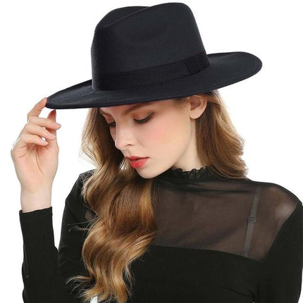 Chapeau Fédora en feutre de laine - Noir - M (56 - 58cm) | La boutique du chapeau