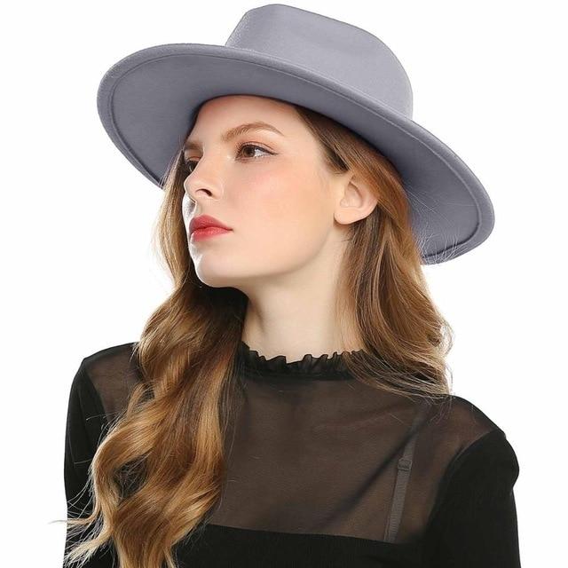 Chapeau Fédora en feutre de laine - Gris - M (56 - 58cm) | La boutique du chapeau