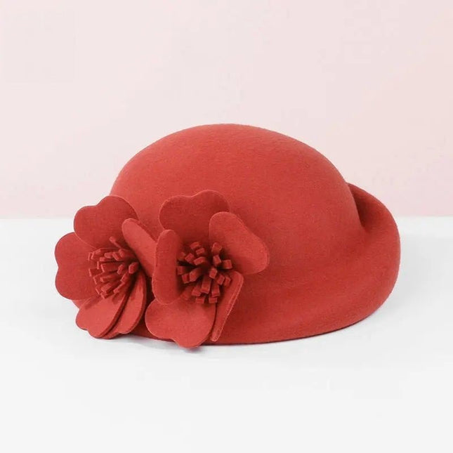 Chapeau fedora en laine - Orange - M (56 - 58cm) | La boutique du chapeau