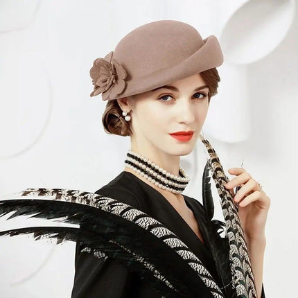 Chapeau fedora en laine - Beige - M (56 - 58cm) | La boutique du chapeau