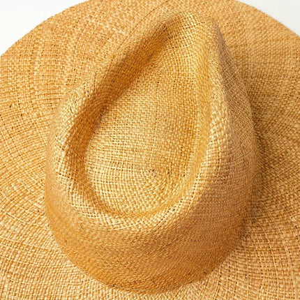 Chapeau Fedora en Paille pour Femme - Naturel - M (56 - 58cm) | La boutique du chapeau