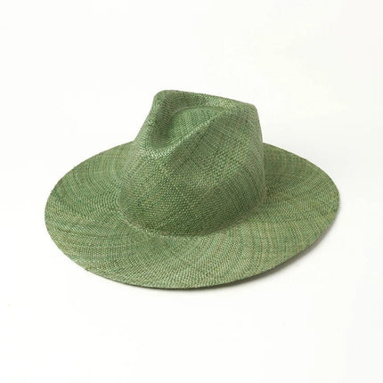 Chapeau Fedora en Paille pour Femme - Vert - M (56 - 58cm) | La boutique du chapeau