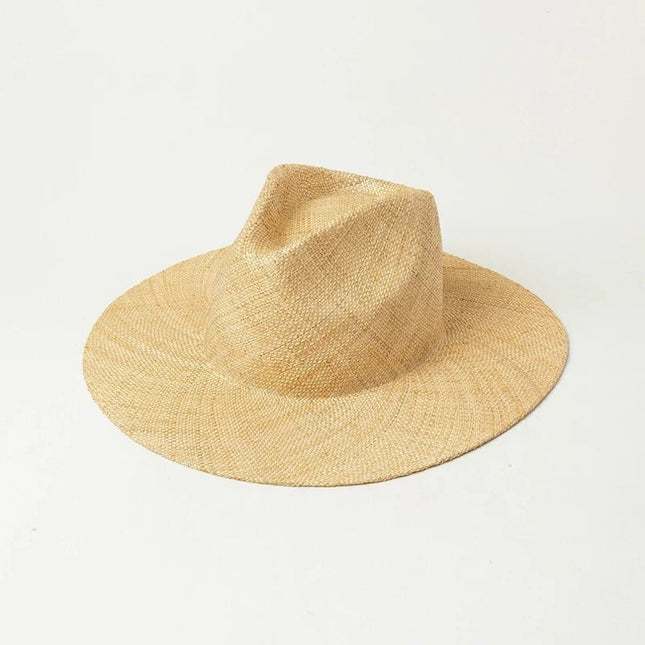 Chapeau Fedora en Paille pour Femme - Naturel - M (56 - 58cm) | La boutique du chapeau