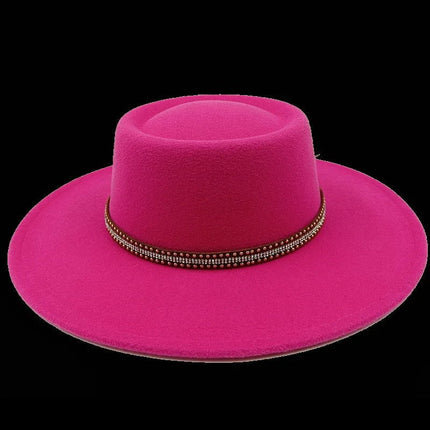 Chapeau Fedora Exclusif pour Femme - Rose/rouge - M (56 - 58cm) | La boutique du chapeau