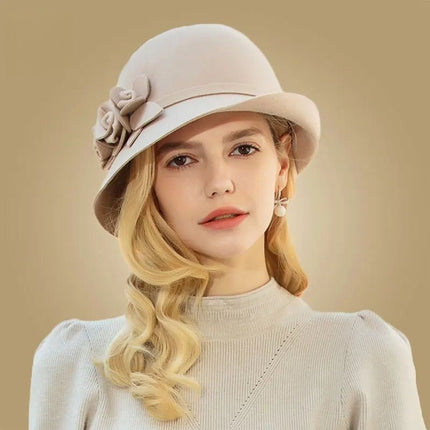 Chapeau fedora feutre femme - Beige - M (56 - 58cm) | La boutique du chapeau