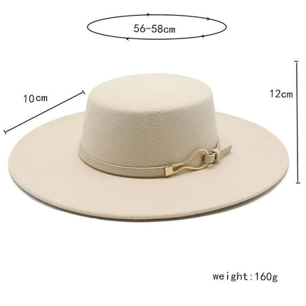 Chapeau Fedora Intemporel en Laine - Blanc - M (56 - 58cm) | La boutique du chapeau