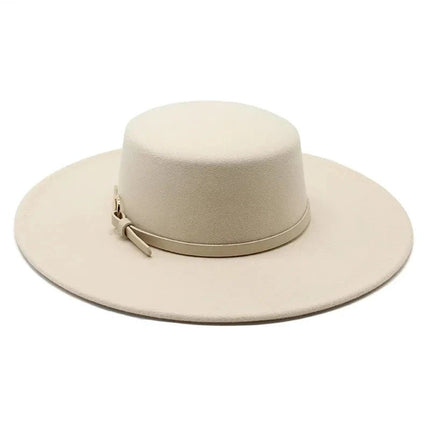 Chapeau Fedora Moderne en Feutre - Blanc - M (56 - 58cm) | La boutique du chapeau