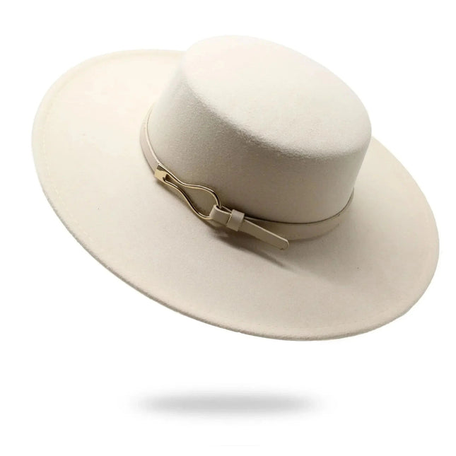 Chapeau Fedora Moderne en Feutre - Blanc - M (56 - 58cm) | La boutique du chapeau