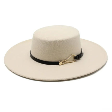Chapeau Fedora Moderne en Feutre - Beige - M (56 - 58cm) | La boutique du chapeau