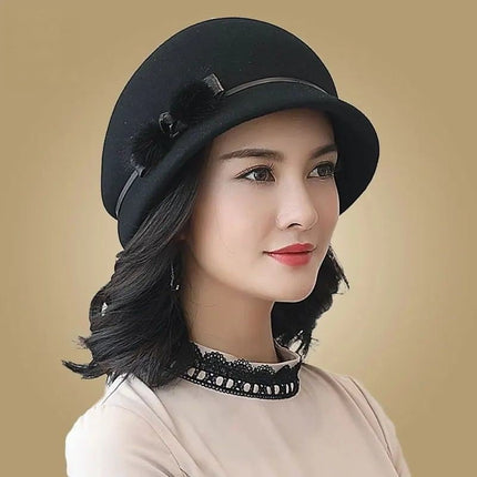 Chapeau Fedora Précieux pour Femme - Noir - M (56 - 58cm) | La boutique du chapeau