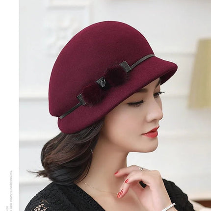 Chapeau Fedora Précieux pour Femme - Bordeau - M (56 - 58cm) | La boutique du chapeau