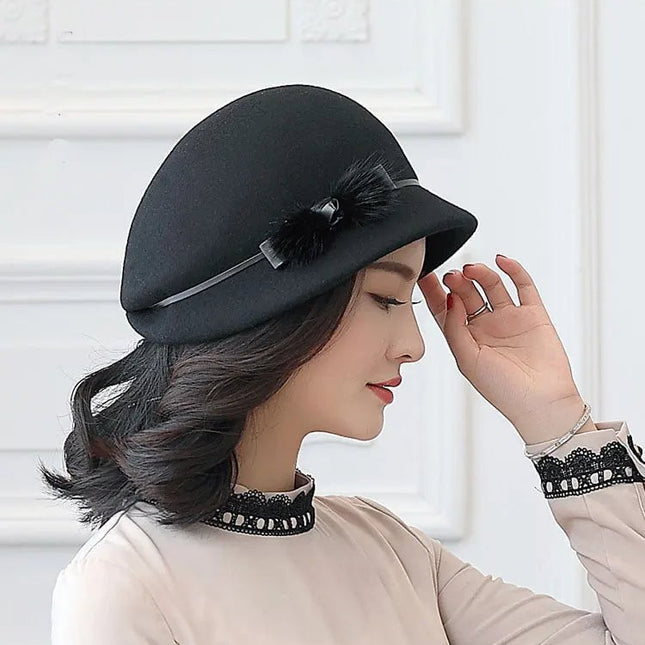 Chapeau Fedora Précieux pour Femme - Noir - M (56 - 58cm) | La boutique du chapeau