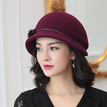Chapeau Fedora Précieux pour Femme - Bordeau - M (56 - 58cm) | La boutique du chapeau