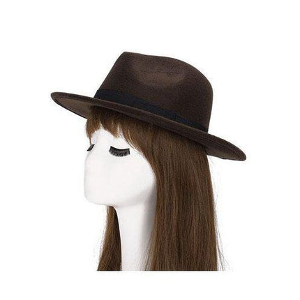Chapeau Fedora pure laine et imperméable - Marron - M (56 - 58cm) | La boutique du chapeau