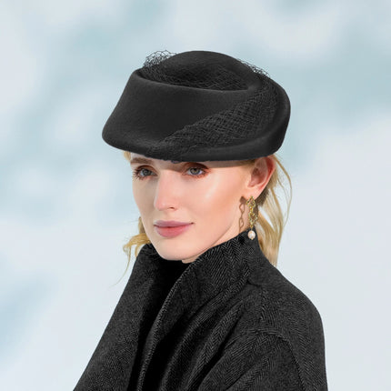 Chapeau Fedora Raffiné pour Femme - Noir - M (56 - 58cm) | La boutique du chapeau