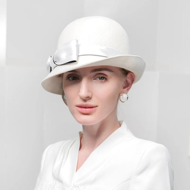 Chapeau fedora rétro - Blanc - M (56 - 58cm) | La boutique du chapeau