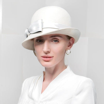 Chapeau fedora rétro - Blanc - M (56 - 58cm) | La boutique du chapeau