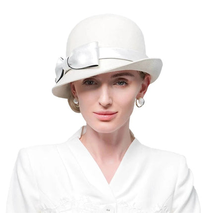 Chapeau fedora rétro - Blanc - M (56 - 58cm) | La boutique du chapeau