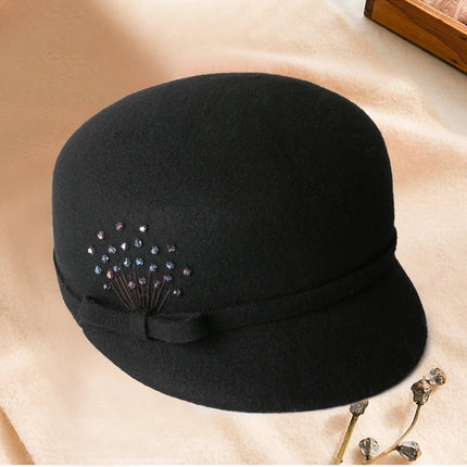 Chapeau Fedora Romantique pour Femme - Noir - M (56 - 58cm) | La boutique du chapeau