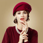 Chapeau fedora style béret - Bordeau - M (56 - 58cm) | La boutique du chapeau