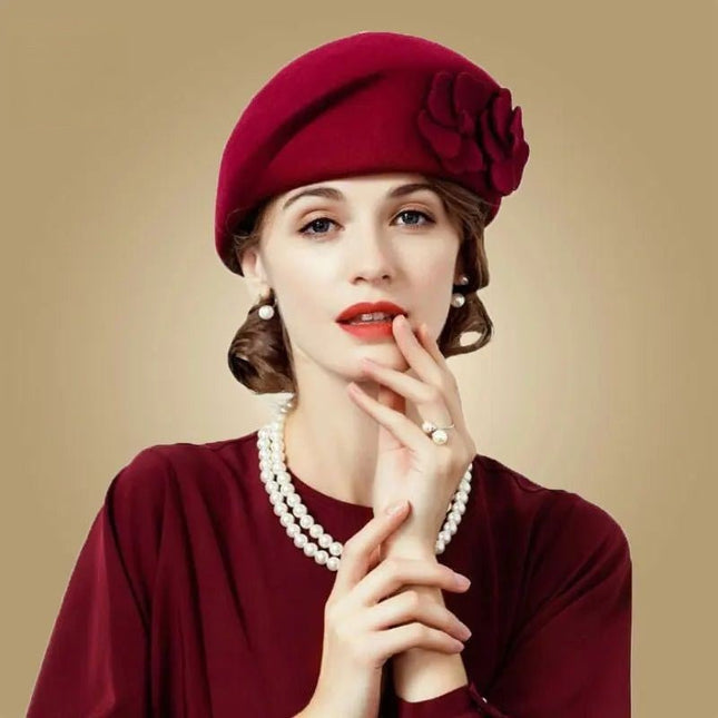 Chapeau fedora style béret - Bordeau - M (56 - 58cm) | La boutique du chapeau