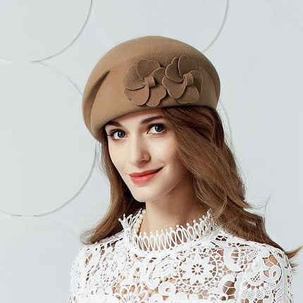 Chapeau fedora style béret - Kaki - M (56 - 58cm) | La boutique du chapeau