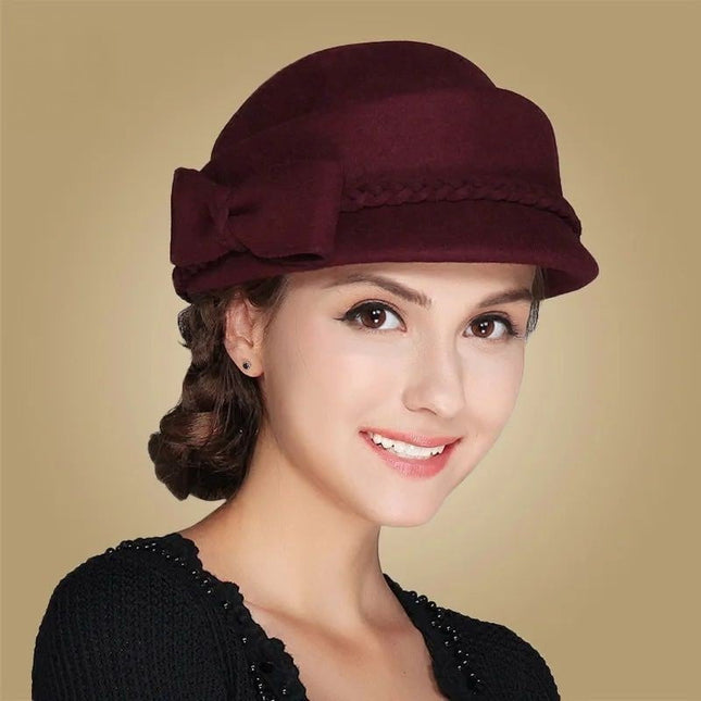 Chapeau fedora vintage - Bordeau - M (56 - 58cm) | La boutique du chapeau