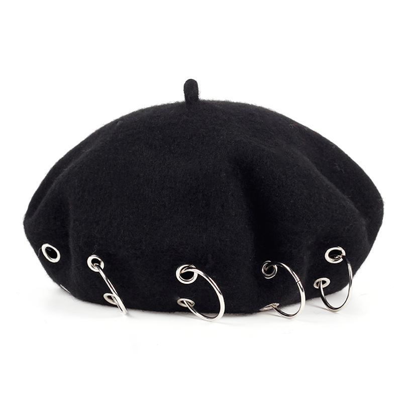 Chapeau-femme béret chapeau d'hiver bérets rock style , béret en laine