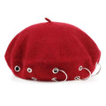 Chapeau-femme béret Rouge chapeau d'hiver bérets rock style , béret en laine