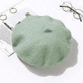 Chapeau-femme béret vert / 56-58cm Bérets feutre Style britannique
