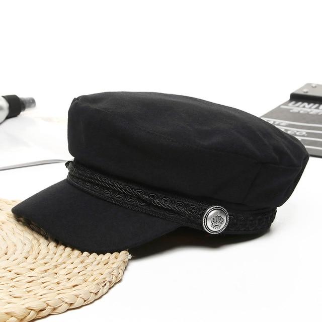 Chapeau-femme casquette Noir Casquette en laine