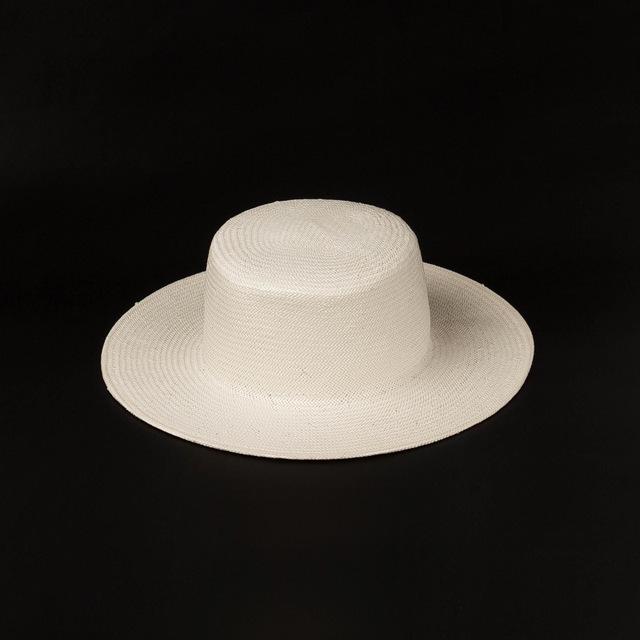 Chapeau-femme chapeau d'été 1 / 57cm chapeau panama blanc fin léger fait à la main