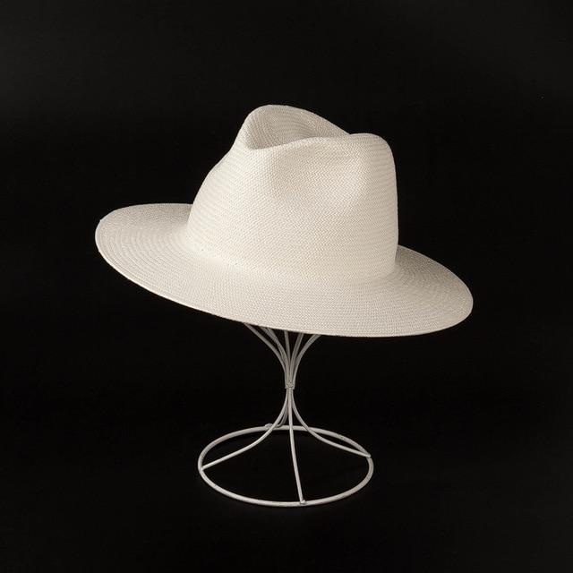 Chapeau-femme chapeau d'été 2 / 57cm chapeau panama blanc fin léger fait à la main