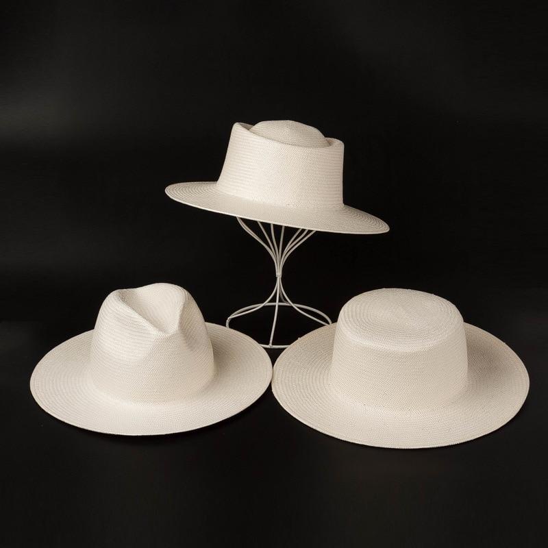 Chapeau-femme chapeau d'été chapeau panama blanc fin léger fait à la main