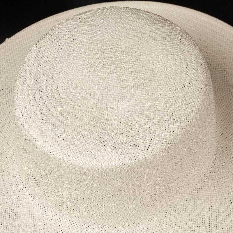 Chapeau-femme chapeau d'été chapeau panama blanc fin léger fait à la main